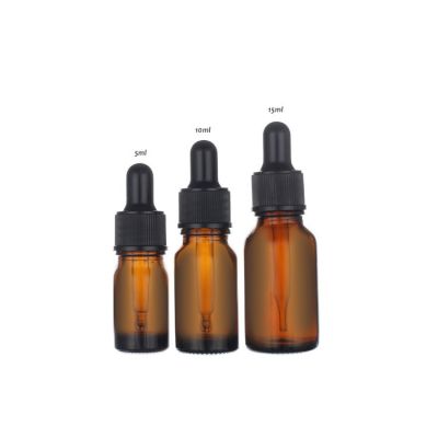 Mini amber oil empty bottles for sale 5ml glass bottle wholesale 