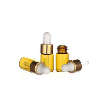 Wholesale 1ml 2ml 3ml amber essential oil dropper bottle 