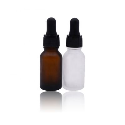 high quality custom boston round bottle serum 20ml e liquid glass cosmetic bottle frosted serum bottle glass 