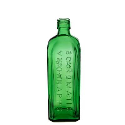 Factory Outlet Square Glass Wine Bottle 750 ml Green Spirit Bottle Empty Vodka Bottle for Sale 