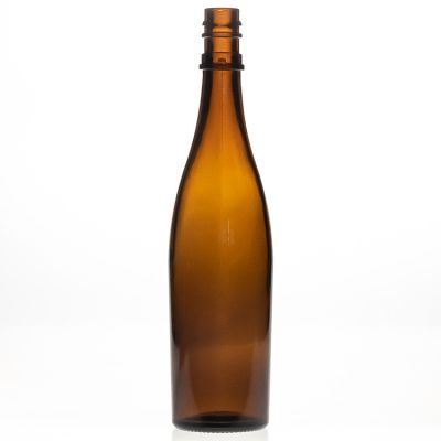 Factory Directly Supply 500ml Amber Brown Round Shaped Empty Wine Glass Bottle for Whisky 