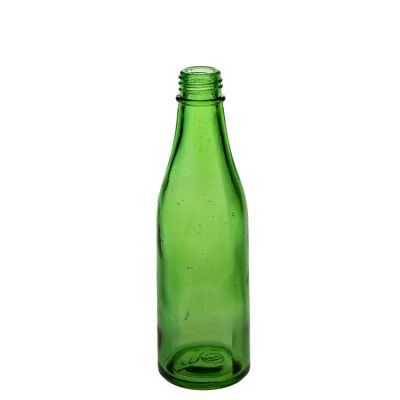 Wine Factory Use 130 ml Glass Spirit Bottle Round Green 4.5oz Korean Style Glass Alcohol Bottle with Aluminum Cap 
