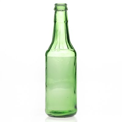 New Clear Green Empty Japanese Sujo Liquor Bottles 400 ml Liquor Bottles Glass Korean Rice Wine bottle with Crown Cap 