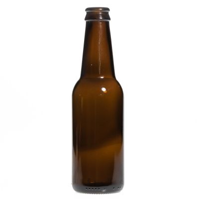 Outlet Price Glass Wine Bottle 250 ml Amber Liquor Bottle Glass Beer Bottle with Crown Cap 