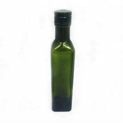 High quality 8oz 250ml dark green glass cooking olive oil bottle 