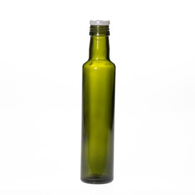 High Quality Green Color Round 250ml Olive Oil Bottles Empty Cooking Oil Bottle with Lids 