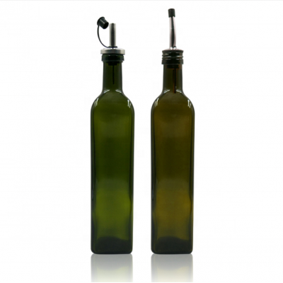 250 ml /500 ml /750 ml dark green square glass olive oil bottle vinegar bottle 