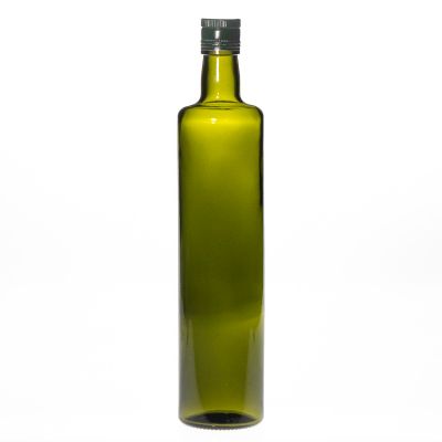 Good Quality Round Empty Green Cooking Oil Glass Bottles 500ml Olive Oil Bottle with Cap 