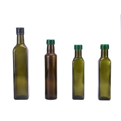china dark green clear empty 100ml 250ml 500ml 750ml 1000ml olive oil glass bottle round shape square cooking oil bottle 