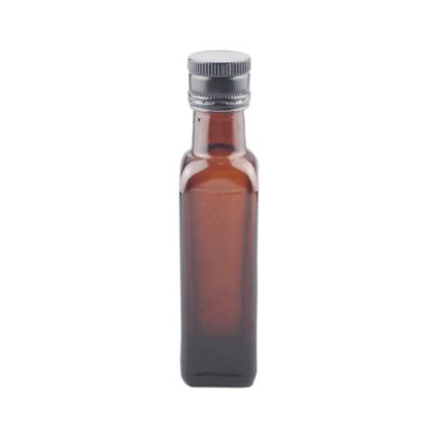 Tall square 200ml 250ml 300ml 500ml dark green glass olive oil bottle with aluminum lids