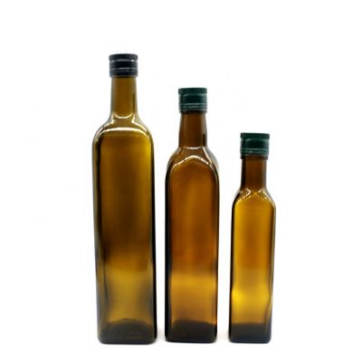 500Ml 750Ml 100Ml Factory Eco-Friendly Amber Green Olive Oil Bottle Round Square Edible Oil Bottle 