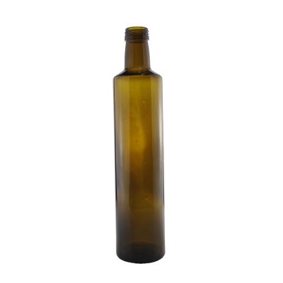 Factory 250 ML 500 ML 750 ML Amber Empty Cooking Oil Glass Bottle For Olive Oil With Aluminum Screw Cap 