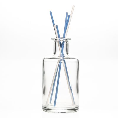 Round Clear Empty Fragrance Perfume Bottles 220ml Reed Diffuser Glass Bottles 