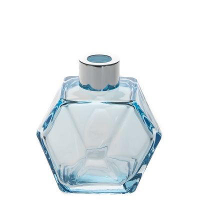 Geometry Shaped 200 ml Empty Coloured Aroma Oil Bottle Glass Reed Diffuser Bottle 