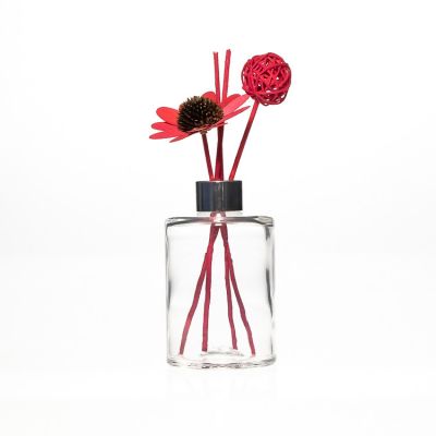 Cosmetic Packaging Lotion Cream Bottles 250 ml Round Clear Empty Fragrance Glass Reed Diffuser Bottles 