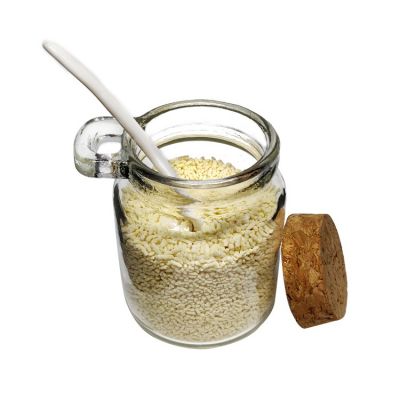 8.5oz 250ml Glass Spice Jar with Cork Lid and Wooden Spoon 