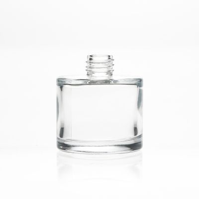 Room Decorative 50ml Round Empty Clear Glass Aroma Reed Diffuser Bottle with Aluminum Cap 
