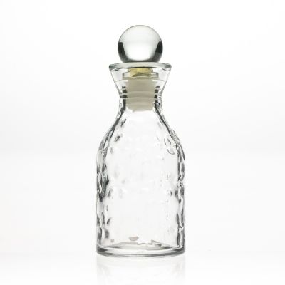 Home Decorative Engraving Glass Bottles 100 ml Fragrance Perfume Aroma Reed Diffuser Bottles with Stopper 