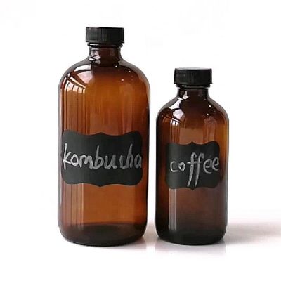 Amber 8oz 16oz Glass Bottle Cold Brew Kombucha Coffee Bottle