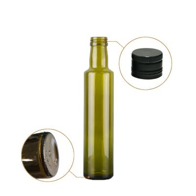 wholesale empty 250ml Dark Green/Clear/Antique Green Marasca olive oil glass bottle 