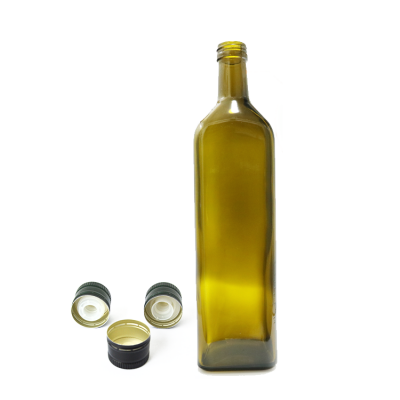 Stocked antique green round square 250ml 375ml 500ml 750ml 1000ml olive oil bottle 
