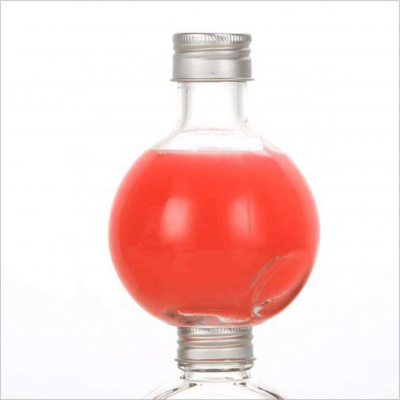 Wholesale Eco Friendly Empty Clear Light Bulb Cold Brew Bottle Botella De Vidrio Drink Juice Bottles Glass 