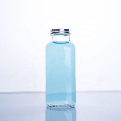 Hot Sale 2020 Bouteille En Verre Jus Square Empty Milk Juice Bottle Drink Bottle Glass Bottles Wholesaler 