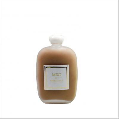 Custom Food Grade 350ml 12oz Clear Frosted Botella De Vidrio Milk Tea Drinking Juice Glass Bottle 