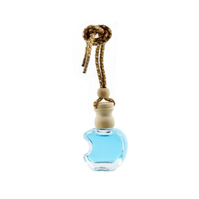 10ml hanging car apple shape perfume glass bottle 