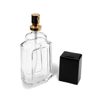 Trapezoidal Irregular Perfume Glass Bottles Clear Perfume Bottle 100 ml 