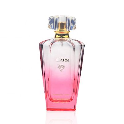 Trapezoidal Irregular Pink Perfume Glass Bottle Special Glass Bottle Spray Pump 100 ml 
