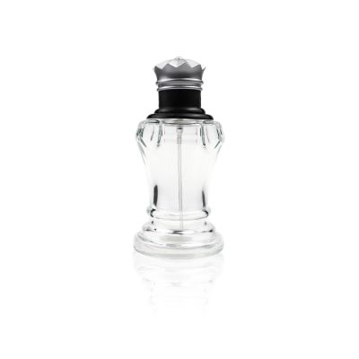 100ml Translucent Portable Flat Perfume Cosmetic with Spray Pump Glass Bottle 