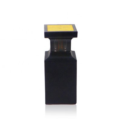 55ml Black Square Glass Perfume Bottle Factory 