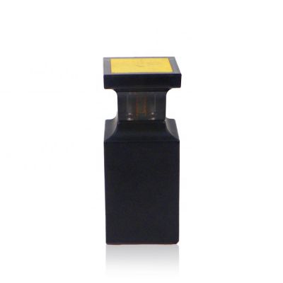 55ml Black Square Glass Perfume Bottle Factory 