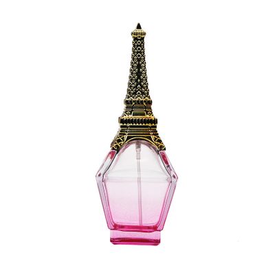 Luxury 100ml empty eiffel tower fragance perfume glass bottles with mist sprayer 