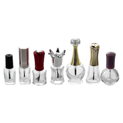 5ml 7ml 8ml 9ml 10ml 11ml 12ml 13ml 14ml 15ml 17ml clear custom empty glass nail polish bottle with brush 