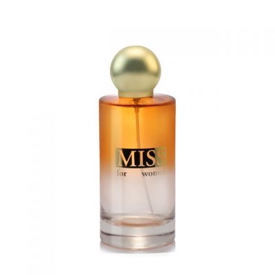 Luxury Empty china New Design 100ml golden empty glass perfume bottle with round cap 