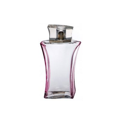 New shaped 100ml pink crystal glass perfume bottle 