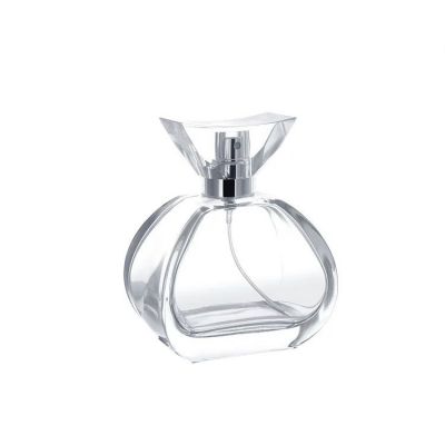 Custom Logo 81ml Unique custom design glass spray perfume bottle with personalized cap 