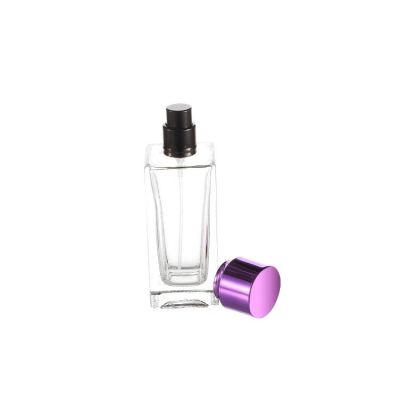 Custom made spray perfume bottle 50ml with purple cap 