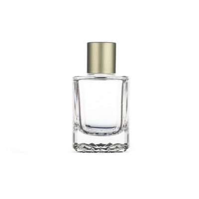 10 ml 60ml 100ml perfume glass spray bottle transparent with golden cap 