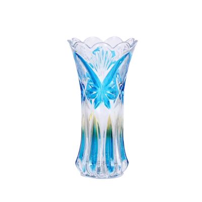 Cheap Different Types of Tinted Thick Red Glass Crystal Flower Vases In Bulk