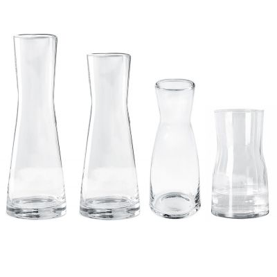 Handblown Home Goods Blown Restaurant Glass Table Flower Vase En Verre Transparent 