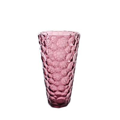 Tinted Color Crystal Modern Flower Glass Vase 
