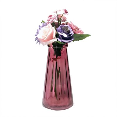 Wedding Centerpiece Tall Cone Luxury Stained Home Decor Glass Flower Vase