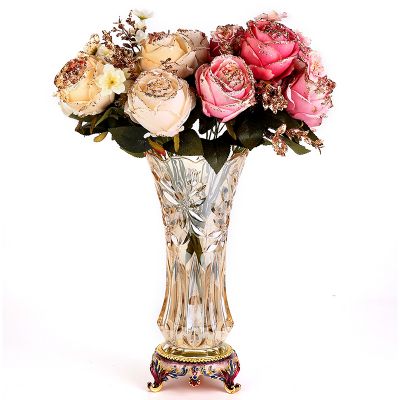 Modern K9 Crystal Glass Flower Vase For Decoration