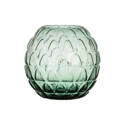 2019 new design whole color glass vase candle holder 