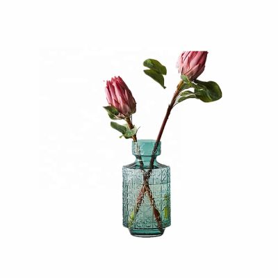 hand blown glas vase European style wholesale clear glass vase 