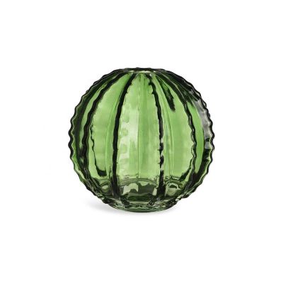 2019 High quality cylinder cactus ball shaped desktop centerpiece flower clear glass vase for home decoration 