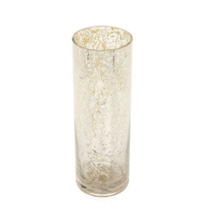 Elegant Expressions hand made 12IN H Mercury Glass Vase, Gold 